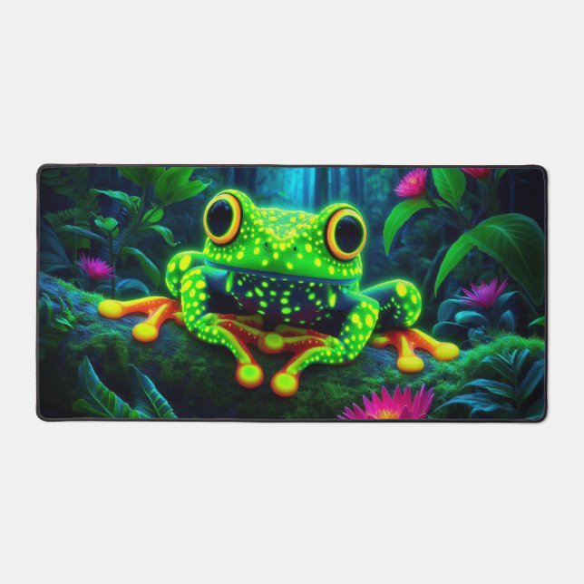 Grenouille fluorescente, néon à l'oeil qui attrape (Recto)