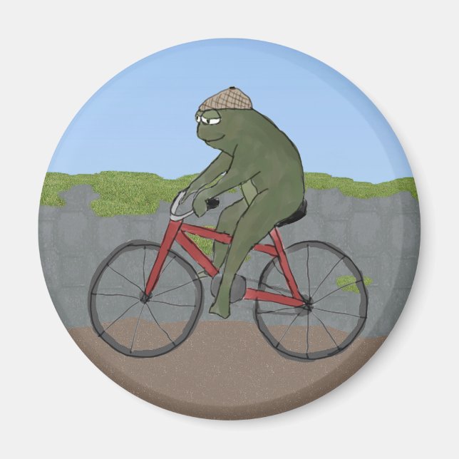 Grenouille gentilhomme sur un aimant à vélo (Devant)