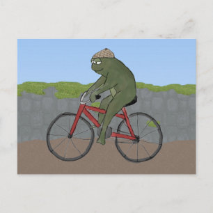 Grenouille gentilhomme sur une carte postale de vé