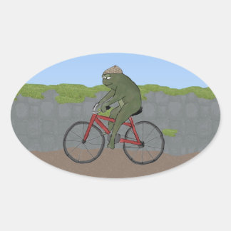 Grenouille gentille sur un Stickers à vélo