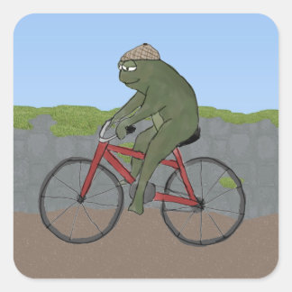 Grenouille gentille sur un Stickers à vélo