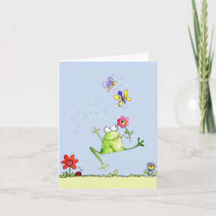 Grenouille heureuse - carte de note