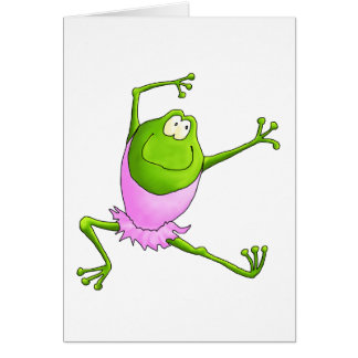 Grenouille heureuse de ballet de saut