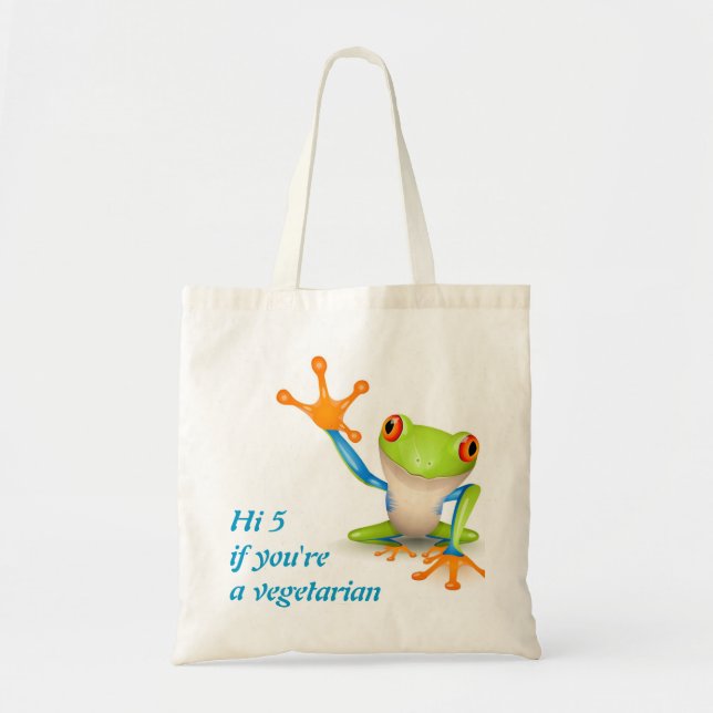 Grenouille Hi5 pour le sac végétarien (Devant)