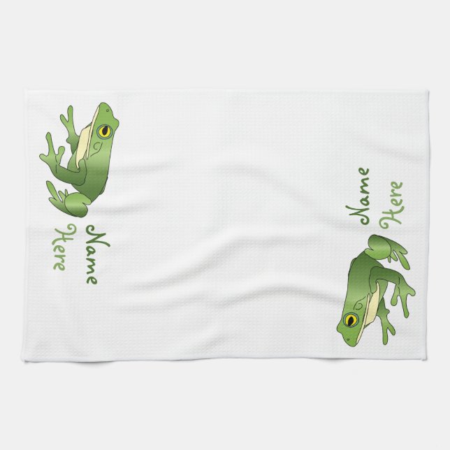 Grenouille individuelle personnalisée - Serviette  (Horizontal)