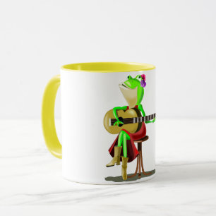Grenouille Jouer Guitare Café Mug