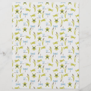Grenouille & libellule & Pois Scrapbook à double f