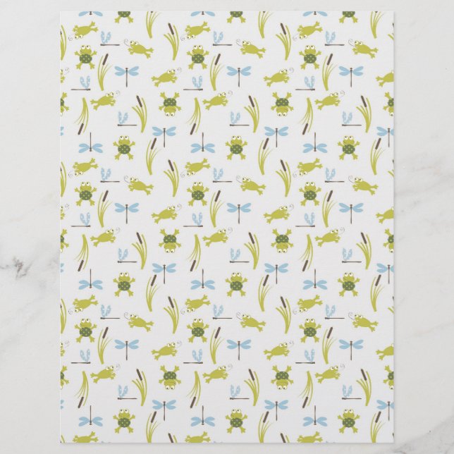 Grenouille & libellule & Pois Scrapbook à double f (Devant)