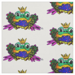 Grenouille mignonne et colorée avec tissu de la Co