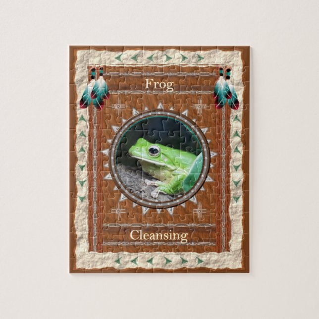 Grenouille - Nettoyage Puzzle avec boîte cadeau (Vertical)