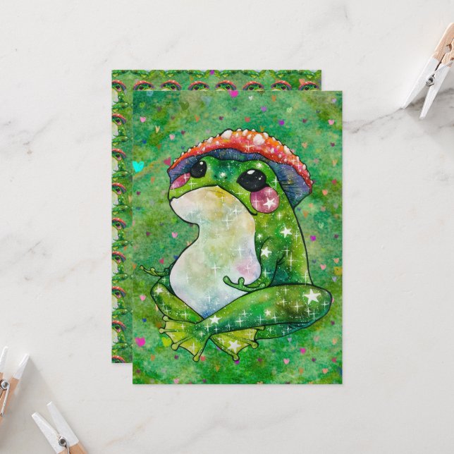 Grenouille nommée Clover (Devant/Arrière en situation)