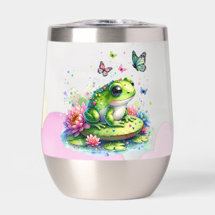 Grenouille personnalisée avec fleurs sur Lilypad I
