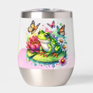 Grenouille personnalisée avec fleurs sur Lilypad I
