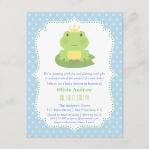 Grenouille Prince Pois Invitations de douche pour
