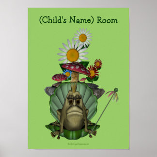 Grenouille Princess Kids Room Poster personnalisé