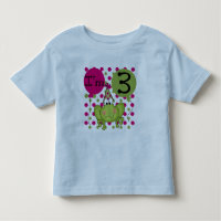 Grenouille rose 3ème anniversaire Tshirts et cadea