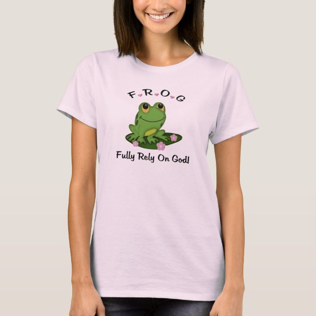 Grenouille se fier entièrement à Dieu T-shirt (Devant)