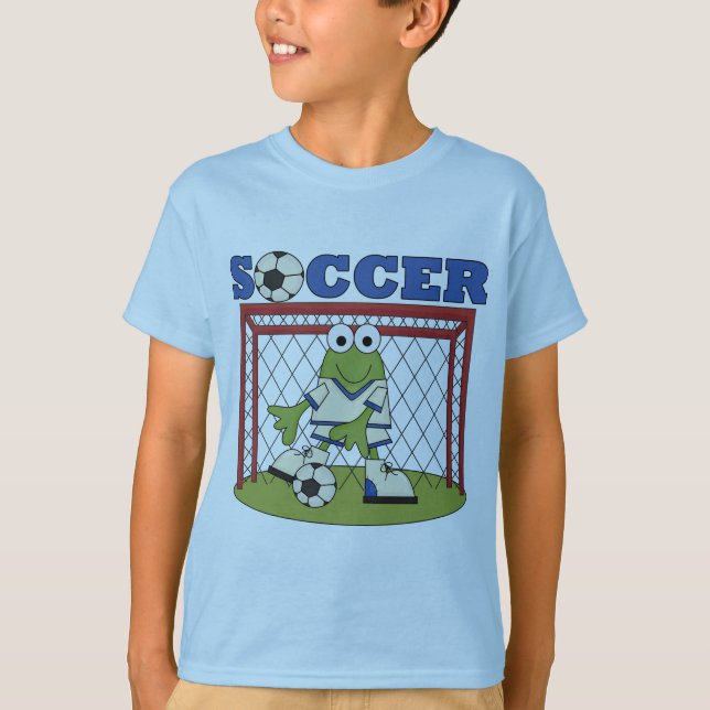 Grenouille soccer gardien de but T-shirts et cadea (Devant)