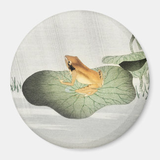 Grenouille sur feuille de lotus - Koson Magnet
