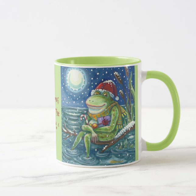 Grenouille sur le log NOËL MUG (Droite)