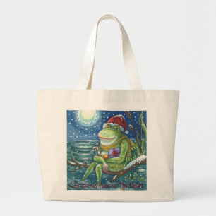 Grenouille sur log SAC FOURRE-TOUT NOËL