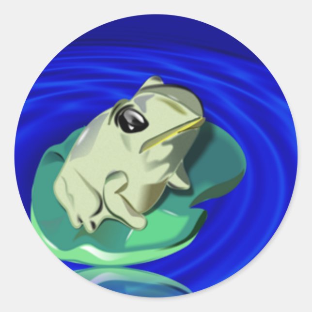Grenouille sur Stickers Lily Pad (Devant)