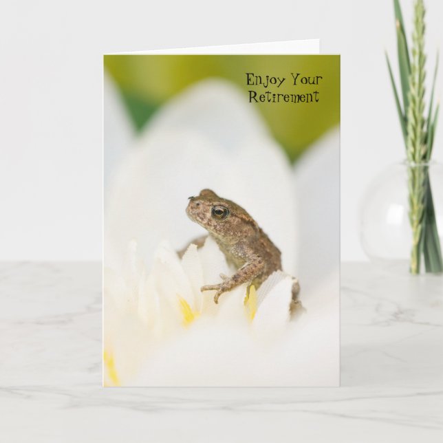 Grenouille sur une fleur Profitez de votre carte d (Devant)