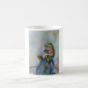 Grenouille Vert et Brown 325 ml Mug blanc classiqu