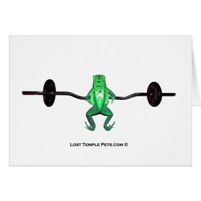 grenouille verte avec des poids (Devant horizontal)