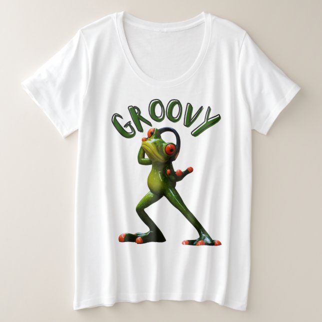 Grenouille verte groovy (Design devant)