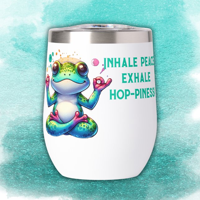 Grenouille verte moderne Inhale Exhale | (Créateur téléchargé)