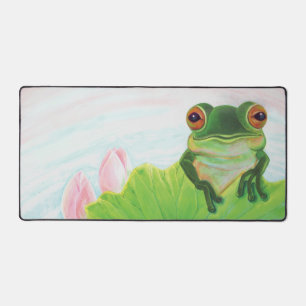 Grenouille verte Se détendre dans l'étang