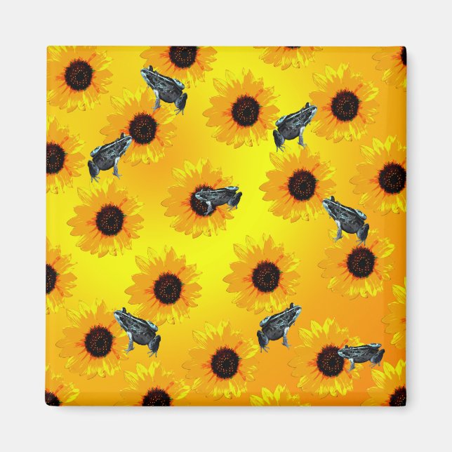 Grenouilles Et Tournesols, Aimant (Devant)