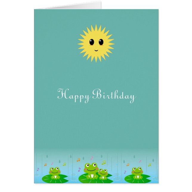 Grenouilles mignonnes et joyeux anniversaire Solei (Devant)