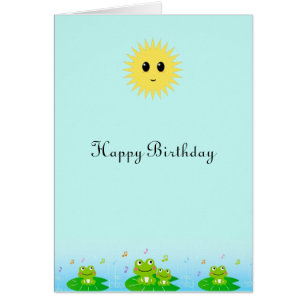 Grenouilles Mignonnes et Joyeux Anniversaire Solei