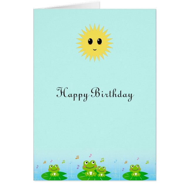 Grenouilles Mignonnes et Joyeux Anniversaire Solei (Devant)