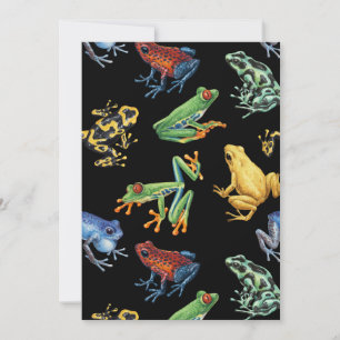 Grenouilles sur noir