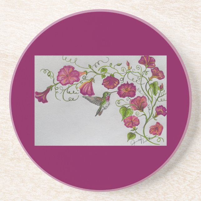 Grès Colibri en Dessous de verre (Devant)