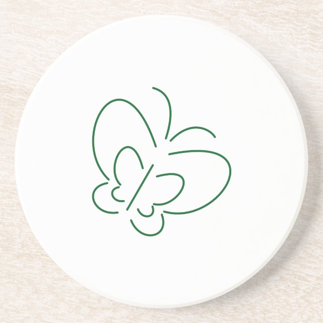 Grès Dessous de verre d'art en ligne papillon (Devant)