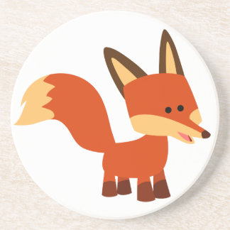 Grès Dessous de verre de Fox de dessin animé en Astute 