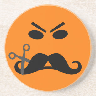 Grès Dessous de verre de Moustache en colère