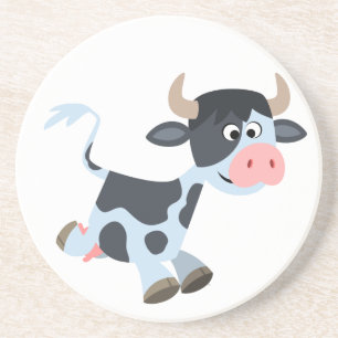 Grès Dessous de verre de vache caricaturé en jote Joggi