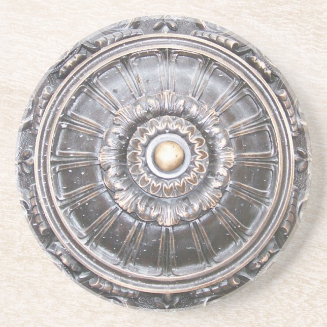 Grès Dessous de verre en bronze gothiques de médaillon (Devant)