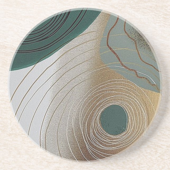 Grès Dessous de verre en céramique « L'Œil de la Terre  (Devant)