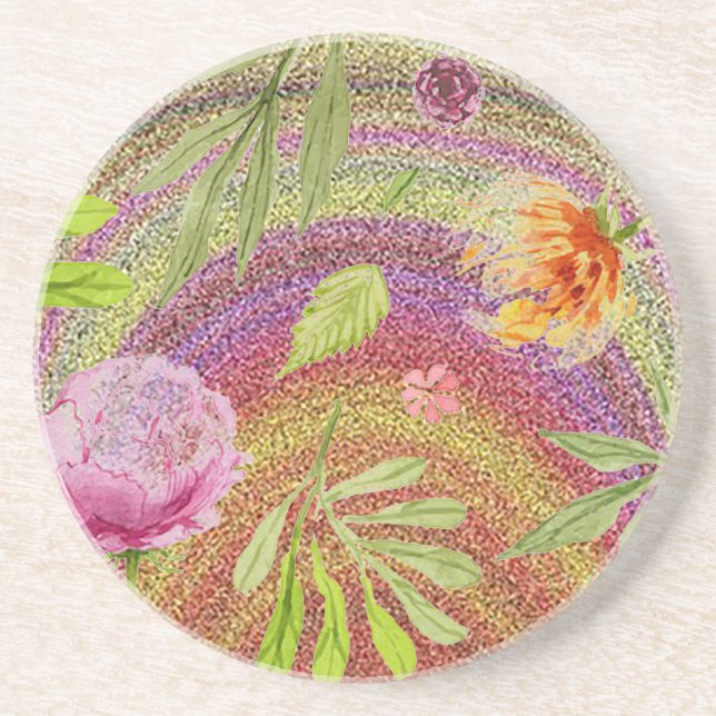 Grès Dessous de verre en céramique « Sand Flower » (Devant)