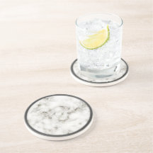 Dessous de verre en marbre Alabaster Obsidian