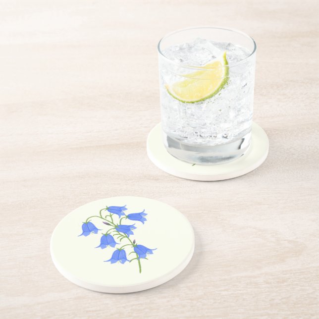 Grès Dessous de verre en pierre Bleuets Adorables (Côté)