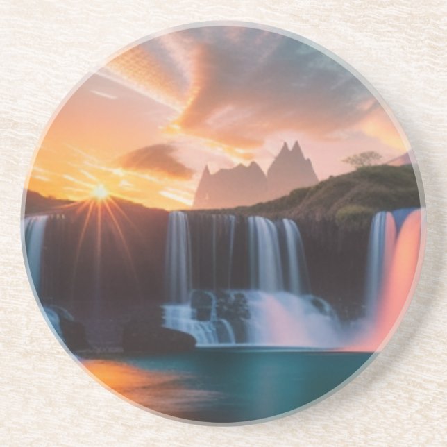 Grès Dessous de verre en pierre de sable personnalisé r (Devant)