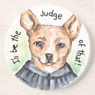 Grès Dessous de verre en pierre du juge Dog
