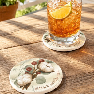 Grès Dessous de verre en pierre élégant de la plante de
